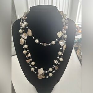 Vintage Pearl and Shell Necklace
